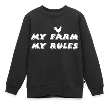 Bauernhof - Kinder Premium Organic Sweatshirt - Schwarz - Vorne - AI Model Kid Female (0cm)
