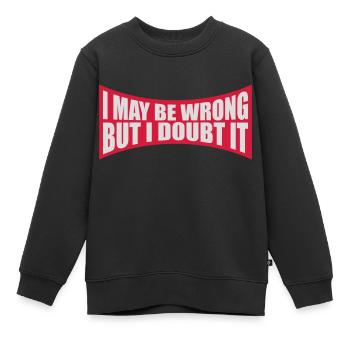 Je peux me tromper - Sweat Premium enfant bio - noir - Devant - AI Model Kid Female (0cm)