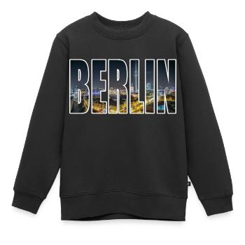 Horizon de Berlin - Sweat Premium enfant bio - noir - Devant - AI Model Kid Female (0cm)