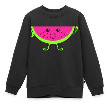 Melone - Kinder Premium Organic Sweatshirt - Schwarz - Vorne - AI Model Kid Female (0cm)