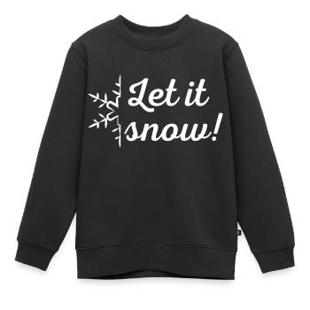 Let is snow - Concevoir avec un flocon de neige - Sweat Premium enfant bio - noir - Devant - AI Model Kid Female (0cm)