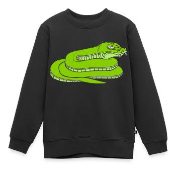 Concevoir un dangereux serpent maléfique - Sweat Premium enfant bio - noir - Devant - AI Model Kid Female (0cm)