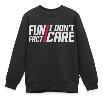 Je me fiche des faits - Sweat Premium enfant bio - noir - Devant - AI Model Kid Female (0cm)