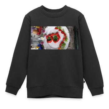 verkehrtherum natürlich - Kinder Premium Organic Sweatshirt - Schwarz - Vorne - AI Model Kid Female (0cm)