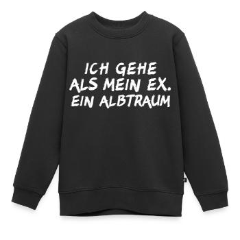 ich gehe als mein ex. ein albtraum,halloween - Kinder Premium Organic Sweatshirt - Schwarz - Vorne - AI Model Kid Female (0cm)