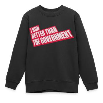 mieux fonctionner que le gouvernement - Sweat Premium enfant bio - noir - Devant - AI Model Kid Female (0cm)