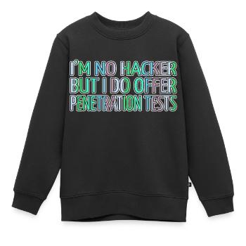 pirater la boîte bday anonymous attendez-vous à ce que nous cryptions - Sweat Premium enfant bio - noir - Devant - AI Model Kid Female (0cm)