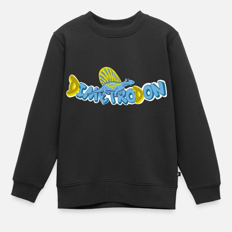 Dimetrodon - Kinder Premium Organic Sweatshirt - Schwarz