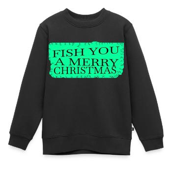 Animal Love Dork Tournois de pêche Rod Citation - Sweat Premium enfant bio - noir - Devant - AI Model Kid Female (0cm)