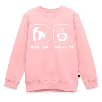 Coffee Cup Coffee Caffeine Gift Coffee Bean - Sweat Premium enfant bio - rose - Devant - AI Model Kid Female (0cm)
