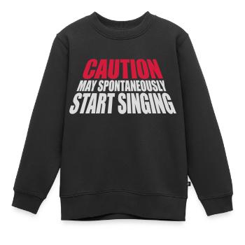 peut spontanément commencer à chanter - Sweat Premium enfant bio - noir - Devant - AI Model Kid Female (0cm)