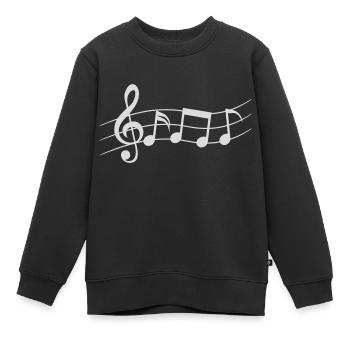 Gesang Logo Symbole Musik - Kinder Premium Organic Sweatshirt - Schwarz - Vorne - AI Model Kid Female (0cm)