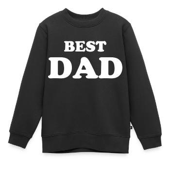 Meilleur papa - Sweat Premium enfant bio - noir - Devant - AI Model Kid Female (0cm)