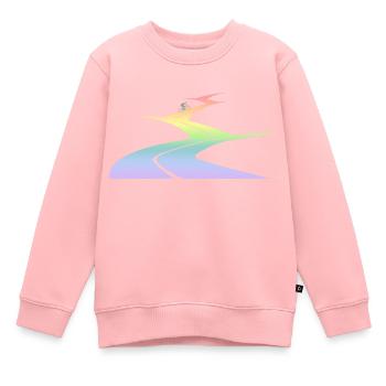 Fahrradfahren - Kinder Premium Organic Sweatshirt - Rosa - Vorne - AI Model Kid Female (0cm)