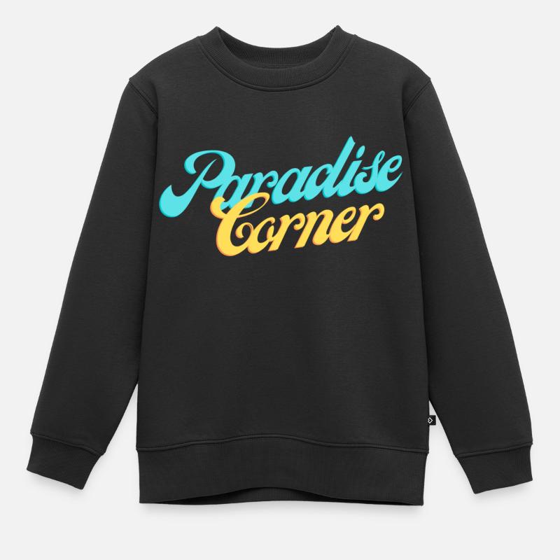 Paradise Corner - Sweat Premium enfant bio - noir