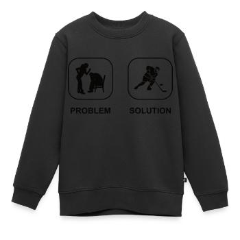 Eishockeyteam Wintersport Eishockey Geschenk - Kinder Premium Organic Sweatshirt - Schwarz - Vorne - AI Model Kid Female (0cm)