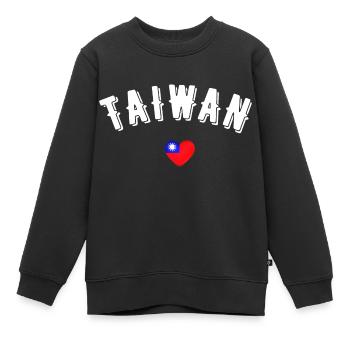 Taiwan - Kinder Premium Organic Sweatshirt - Schwarz - Vorne - AI Model Kid Female (0cm)