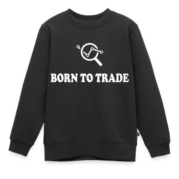 Bitcoin Trading Crypto Stocks - Sweat Premium enfant bio - noir - Devant - AI Model Kid Female (0cm)