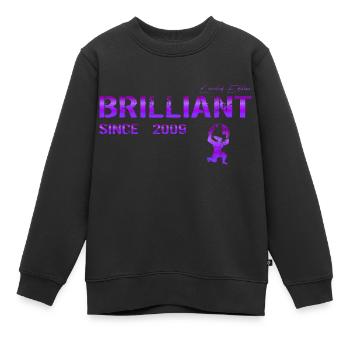 Brilliant since 2009 - Kinder Premium Organic Sweatshirt - Schwarz - Vorne - AI Model Kid Female (0cm)