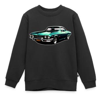 Vintage Racing Classic Car Motiv - Kinder Premium Organic Sweatshirt - Schwarz - Vorne - AI Model Kid Female (0cm)