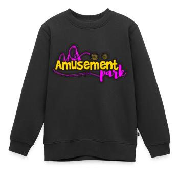 PARC D’ATTRACTIONS 2 - Sweat Premium enfant bio - noir - Devant - AI Model Kid Female (0cm)