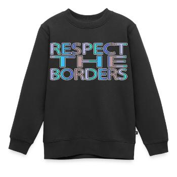 anti war counterculture gift idea family happy - Kinder Premium Organic Sweatshirt - Schwarz - Vorne - AI Model Kid Female (0cm)