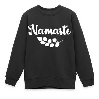 Yoga Gift for Yogis Meditation Gift Idea Om - Kids Premium Organic Sweatshirt - black - Front - AI Model Kid Female (0cm)