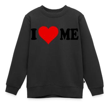Iloveme - Kinder Premium Organic Sweatshirt - Schwarz - Vorne - AI Model Kid Female (0cm)