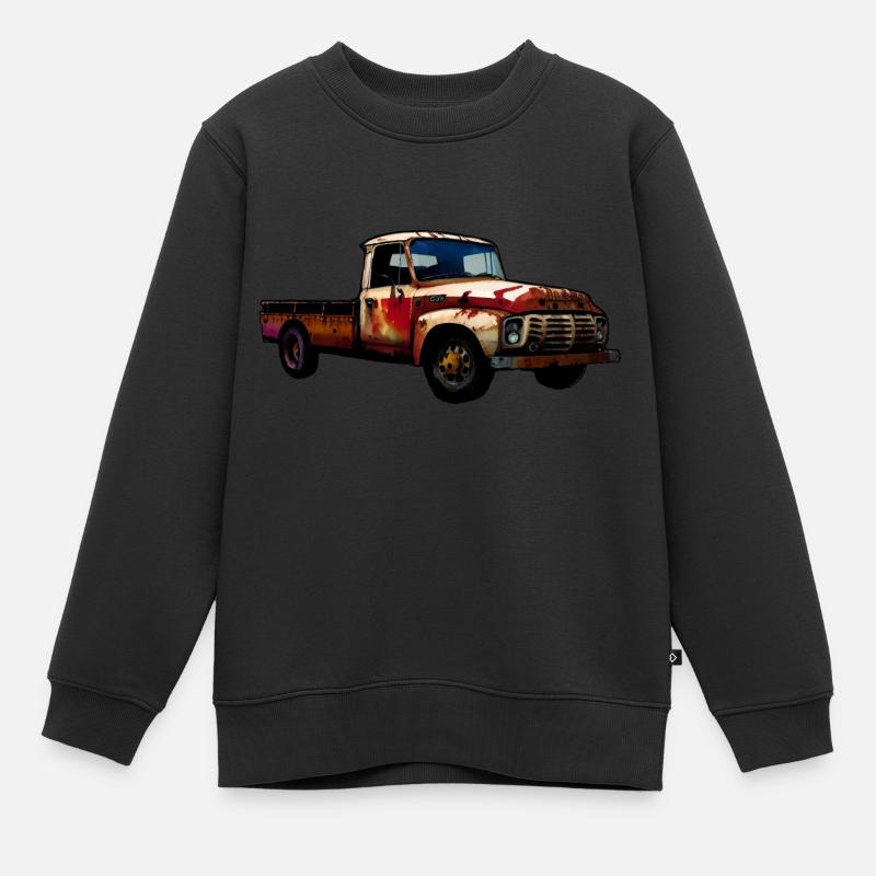Camionnette rouillée - Sweat Premium enfant bio - noir
