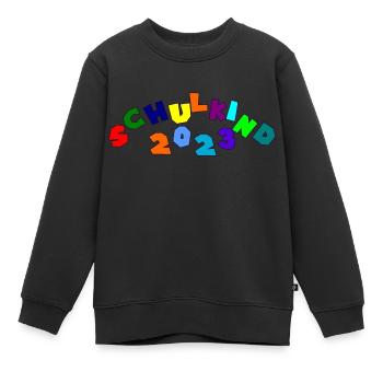 Schulkind 2023 - Kinder Premium Organic Sweatshirt - Schwarz - Vorne - AI Model Kid Female (0cm)