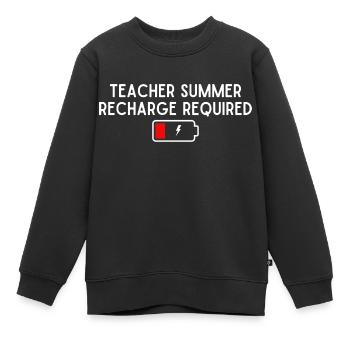 Aufladen des Lehrerakkus im Sommer erforderlich - Kinder Premium Organic Sweatshirt - Schwarz - Vorne - AI Model Kid Female (0cm)