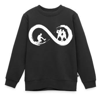 Basketball bis ins Unendliche - Kinder Premium Organic Sweatshirt - Schwarz - Vorne - AI Model Kid Female (0cm)