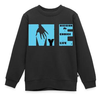 MEtamorfose : choix, décision, vie - Sweat Premium enfant bio - noir - Devant - AI Model Kid Female (0cm)