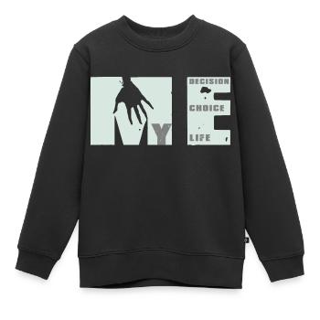 MEvolution: Choix, Décision, Vie - Sweat Premium enfant bio - noir - Devant - AI Model Kid Female (0cm)