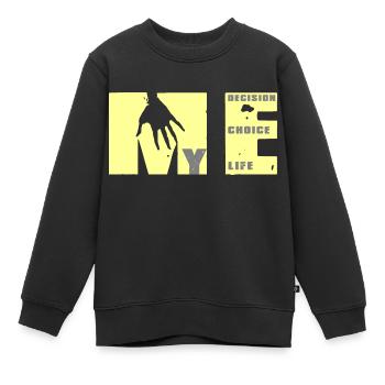 Je me renforce: choix, décision, vie - Sweat Premium enfant bio - noir - Devant - AI Model Kid Female (0cm)