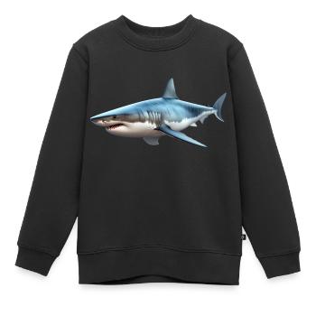 Haie gelten immer als gefährlichen Menschenfresser - Kinder Premium Organic Sweatshirt - Schwarz - Vorne - AI Model Kid Female (0cm)