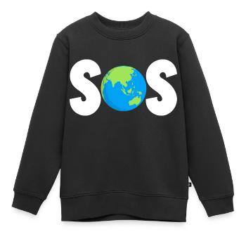 sos Design for a ecology lover - Kinder Premium Organic Sweatshirt - Schwarz - Vorne - AI Model Kid Female (0cm)