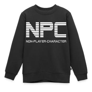 NPC - Kinder Premium Organic Sweatshirt - Schwarz - Vorne - AI Model Kid Female (0cm)