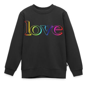 love - Kinder Premium Organic Sweatshirt - Schwarz - Vorne - AI Model Kid Female (0cm)