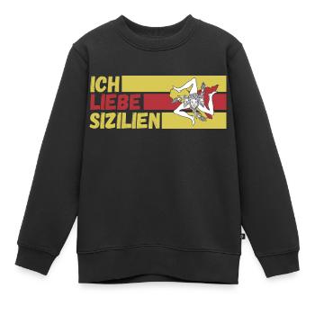 Sizilianer Sizilianisch Sizilien - Kinder Premium Organic Sweatshirt - Schwarz - Vorne - AI Model Kid Female (0cm)