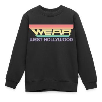 Portez des vêtements West Hollywood avec Vintage Rainbow - Sweat Premium enfant bio - noir - Devant - AI Model Kid Female (0cm)