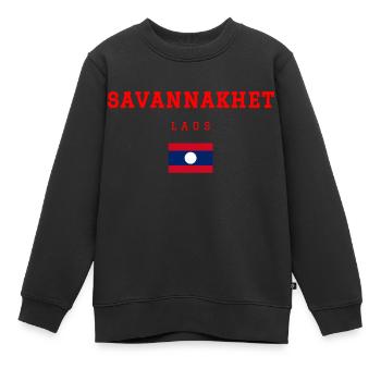 Savannakhet Laos - Kinder Premium Organic Sweatshirt - Schwarz - Vorne - AI Model Kid Female (0cm)