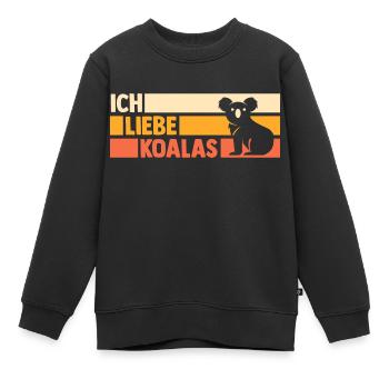 Koalabär Koala - Kinder Premium Organic Sweatshirt - Schwarz - Vorne - AI Model Kid Female (0cm)