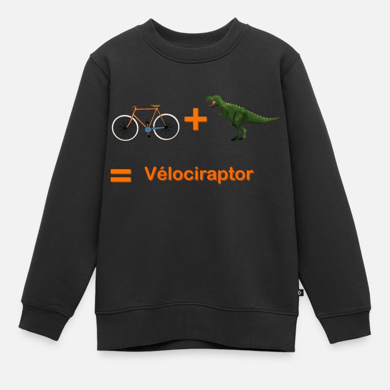 Velociraptor - Kids Premium Organic Sweatshirt - black