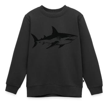 Silhouette de requin Hai - Sweat Premium enfant bio - noir - Devant - AI Model Kid Female (0cm)