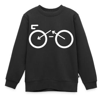 Bike Shapes - Kids Premium Organic Sweatshirt - black - Front - AI Model Kid Female (0cm)