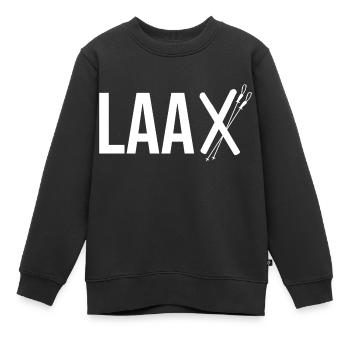 Laax Souvenir des Grisons - Sweat Premium enfant bio - noir - Devant - AI Model Kid Female (0cm)