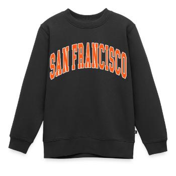San Francisco - Sweat Premium enfant bio - noir - Devant - AI Model Kid Female (0cm)