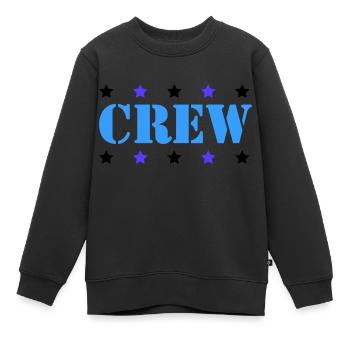 crew - Kinder Premium Organic Sweatshirt - Schwarz - Vorne - AI Model Kid Female (0cm)