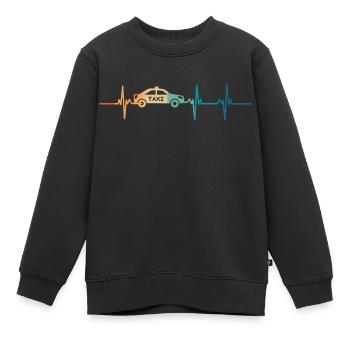 Taxi-Herzschlag - Kinder Premium Organic Sweatshirt - Schwarz - Vorne - AI Model Kid Female (0cm)
